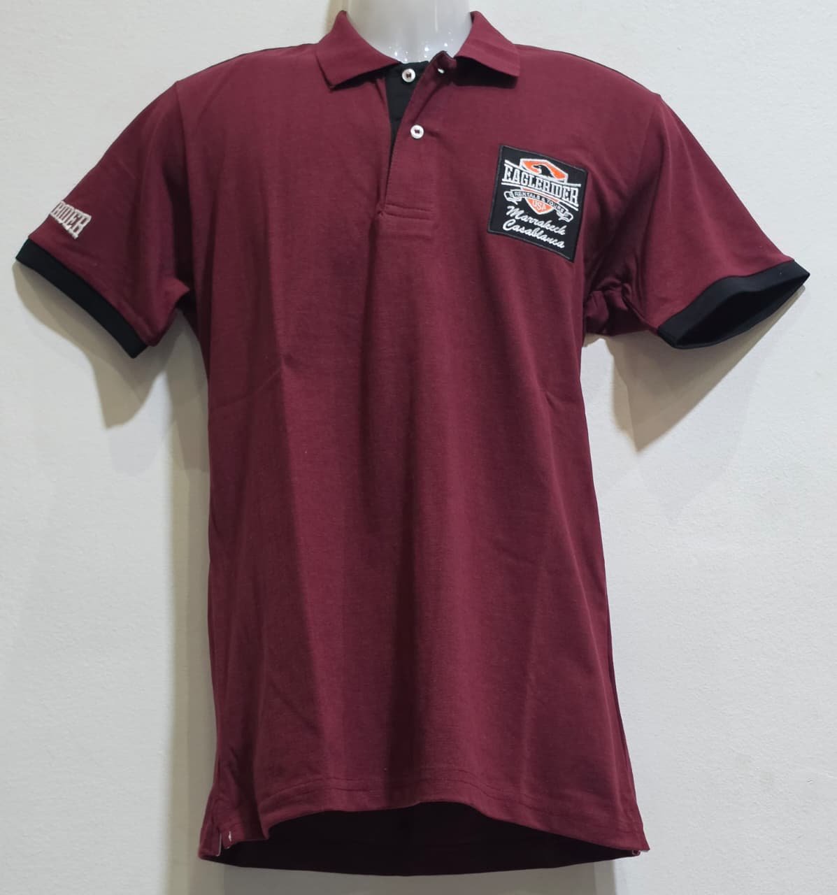 Bordeaux Cotton Piqué Polo Sp-14571