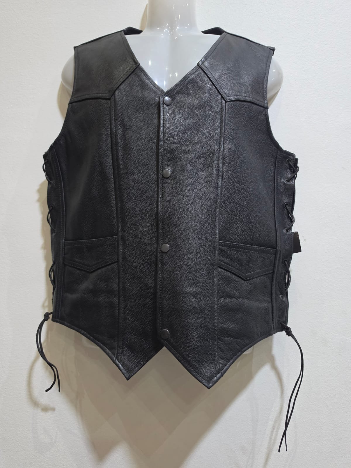 Biker Leather Vest Sp-1014