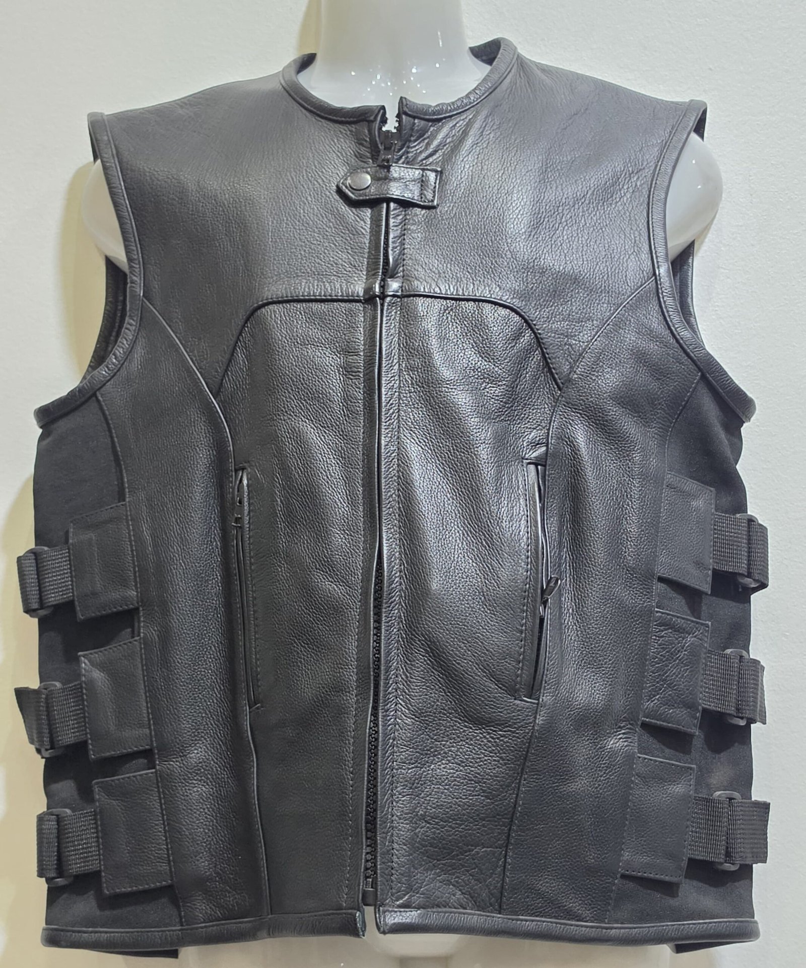 Biker Leather Vest Sp-1016