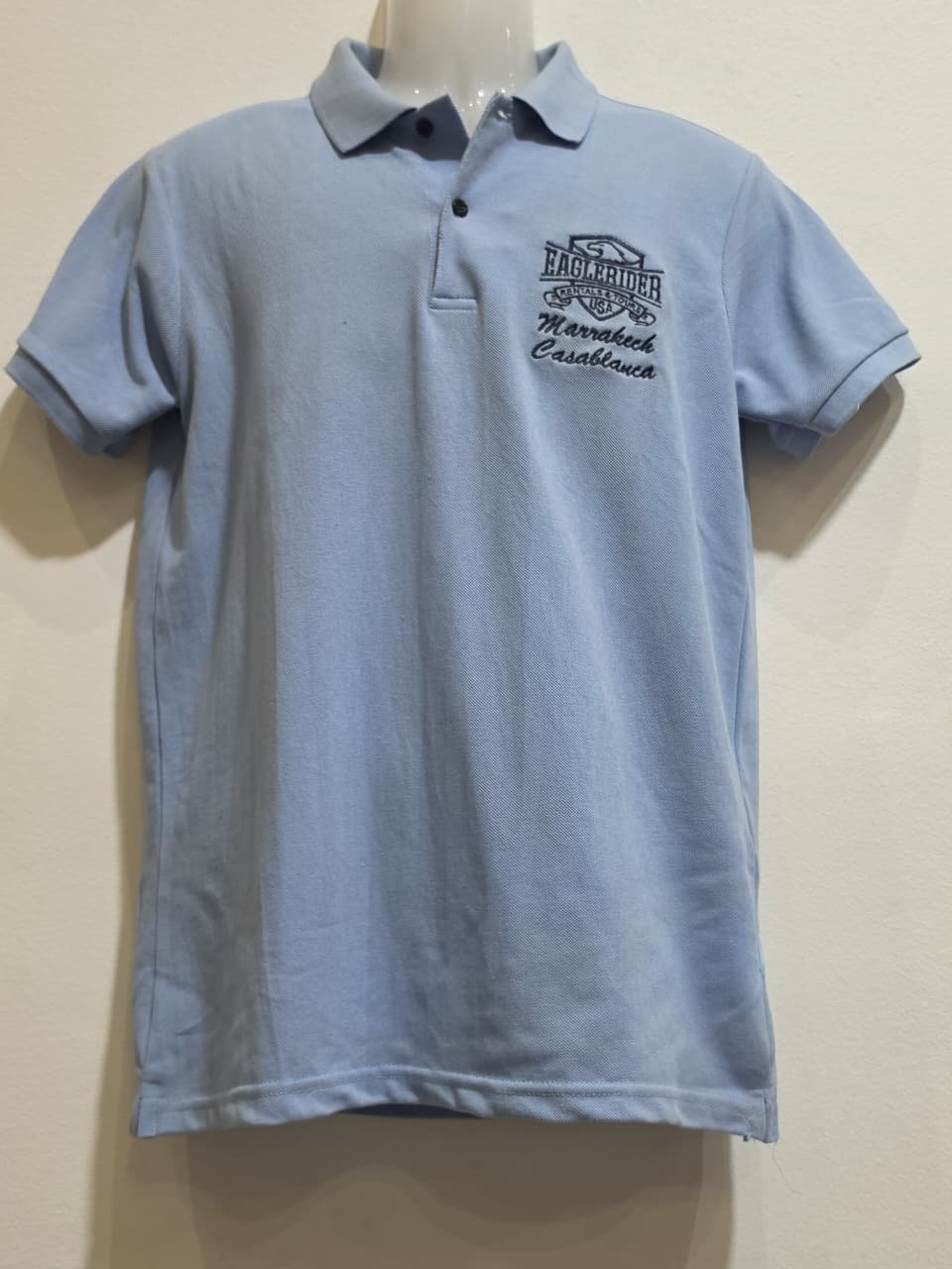 Cotton Piqué Blue Polo Sp-32466