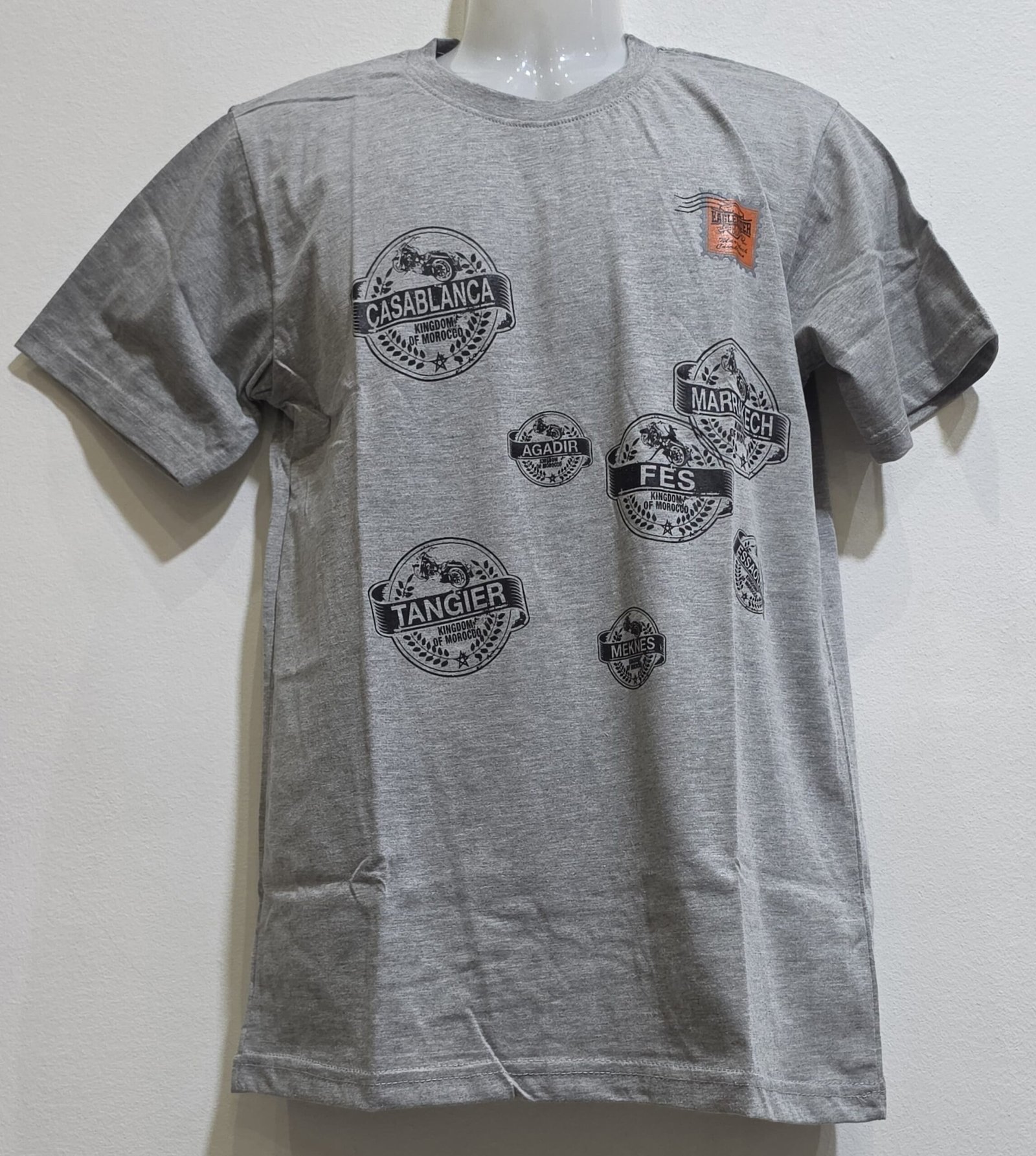 Grey Cotton T-Shirt Sp-38554